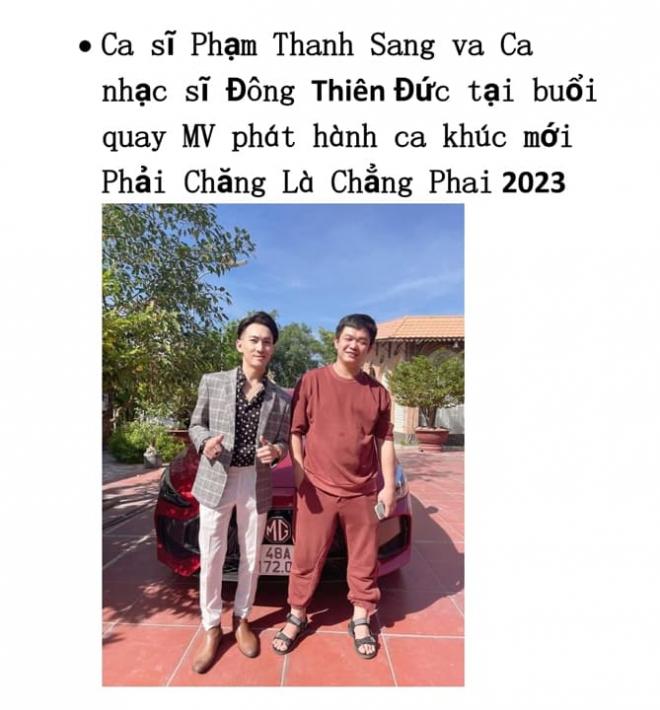 Ca sĩ Phạm Thanh Sang, sao việt